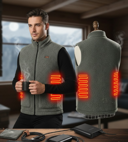 Heated Fur Vest for Women & Men | Cozy, Rechargeable Winter Warmth