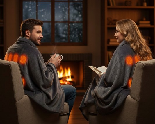 Heated Blanket for Winter | Rechargeable Electric Warmth for Home & Outdoors